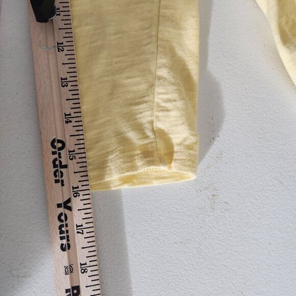 Chicos Top Womens Size 0 US XS Ultimate Tee Yellow 3/4 Sleeve Soft Cotton Blend - Picture 10 of 13